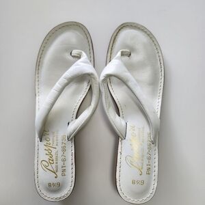 Passport Chic White Leather Sandals